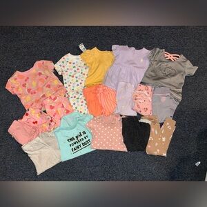 18-24 months Toddler Girls Matching set lot of 19 pieces spring summer outfits